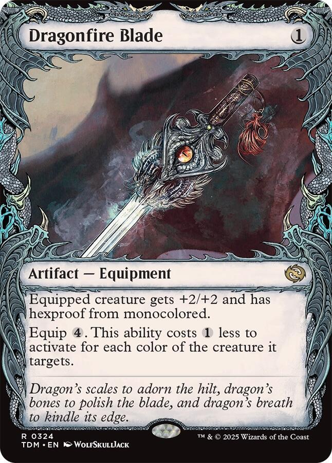 Dragonfire Blade (Showcase) 324 card from Tarkir: Dragonstorm