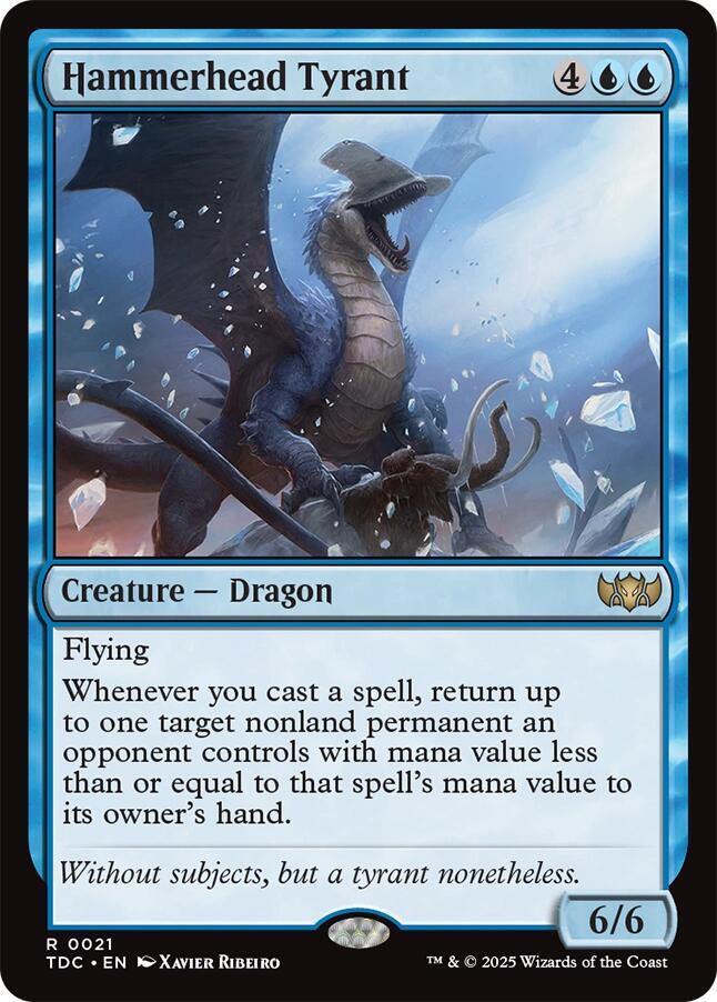 Hammerhead Tyrant 21 card from Commander: Tarkir: Dragonstorm