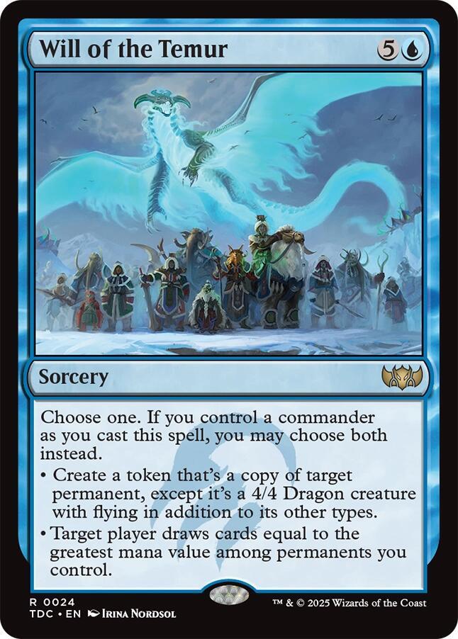 Will of the Temur 24 card from Commander: Tarkir: Dragonstorm