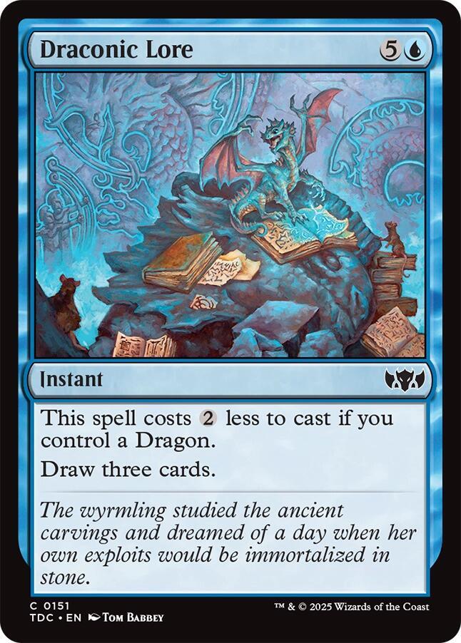 Draconic Lore 151 card from Commander: Tarkir: Dragonstorm