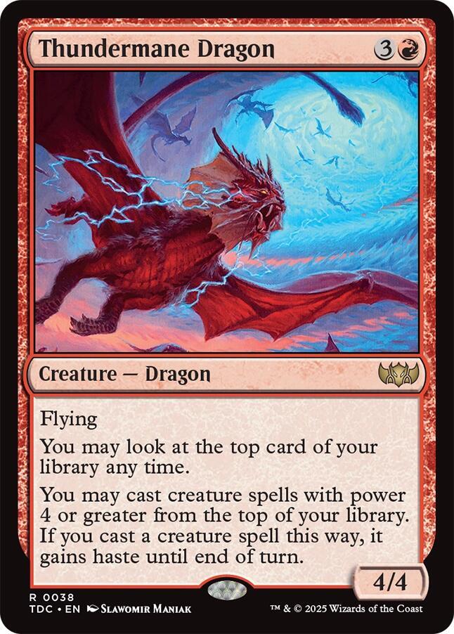 Thundermane Dragon 38 card from Commander: Tarkir: Dragonstorm