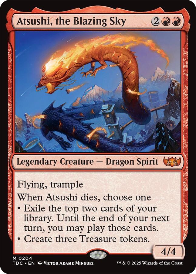 Atsushi, the Blazing Sky 204 card from Commander: Tarkir: Dragonstorm