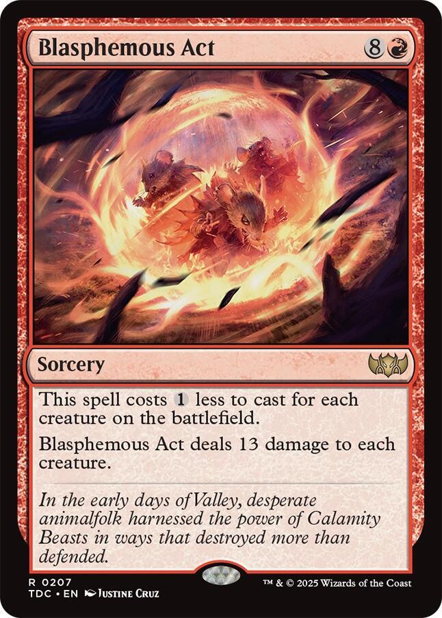Blasphemous Act 207 card from Commander: Tarkir: Dragonstorm
