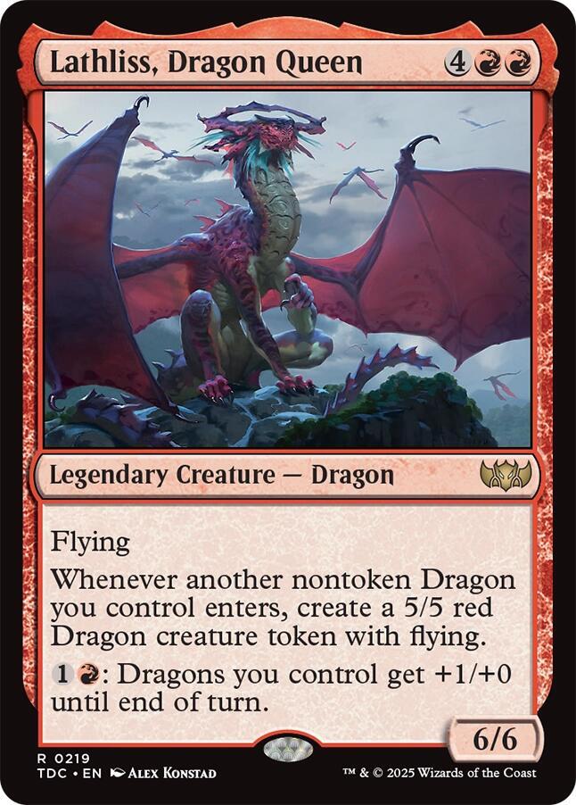 Lathliss, Dragon Queen 219 card from Commander: Tarkir: Dragonstorm