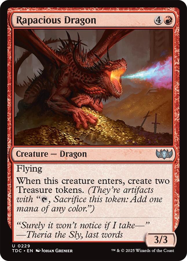 Rapacious Dragon 229 card from Commander: Tarkir: Dragonstorm