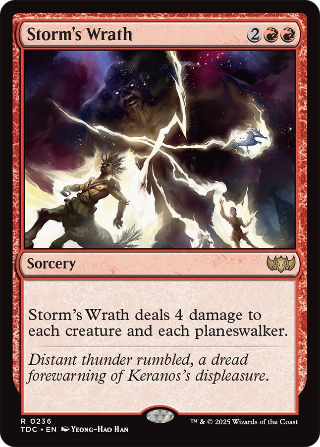 Storm's Wrath 236 card from Commander: Tarkir: Dragonstorm