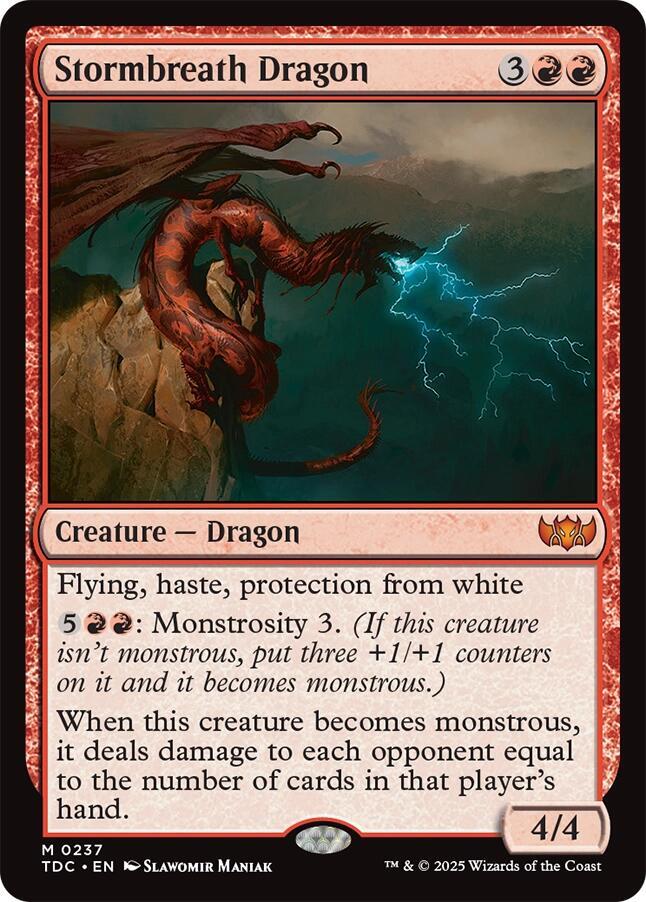 Stormbreath Dragon 237 card from Commander: Tarkir: Dragonstorm