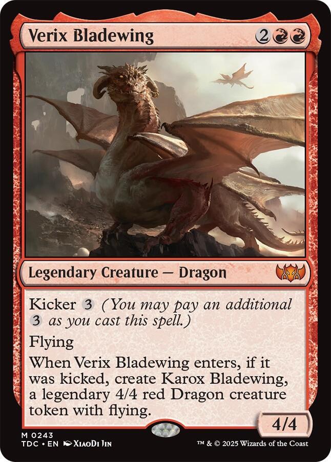 Verix Bladewing 243 card from Commander: Tarkir: Dragonstorm