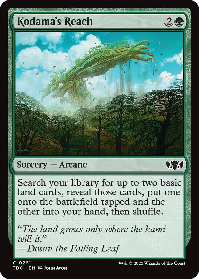 Kodama's Reach 261 card from Commander: Tarkir: Dragonstorm