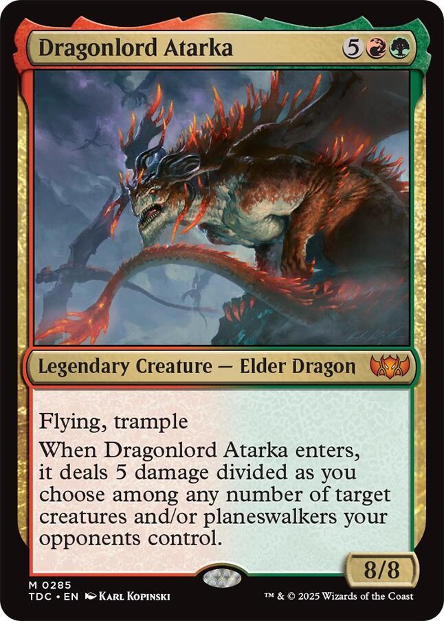 Dragonlord Atarka 285 card from Commander: Tarkir: Dragonstorm