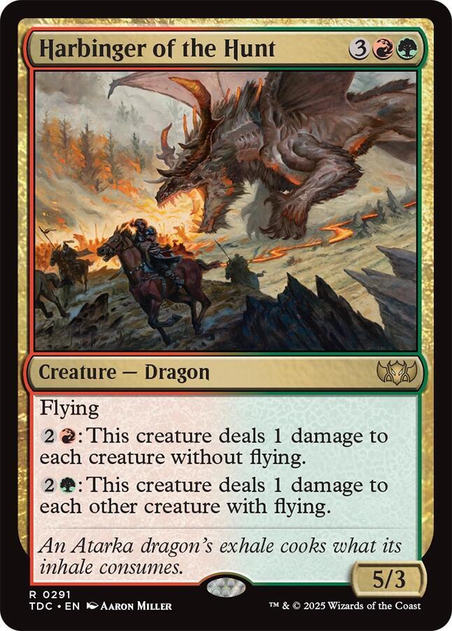 Harbinger of the Hunt 291 card from Commander: Tarkir: Dragonstorm