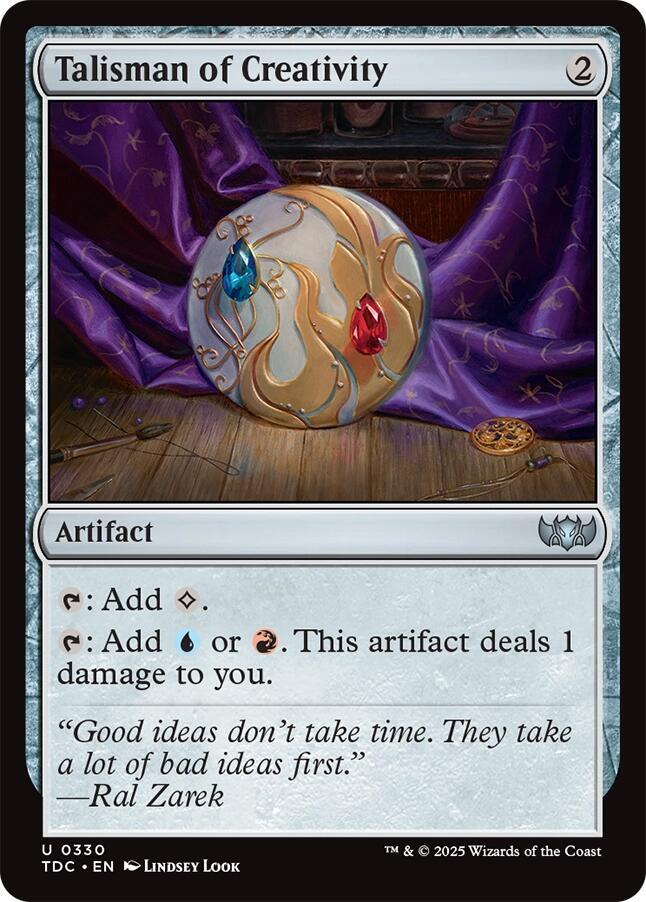 Talisman of Creativity 330 card from Commander: Tarkir: Dragonstorm