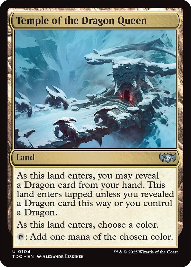 Temple of the Dragon Queen 104 card from Commander: Tarkir: Dragonstorm