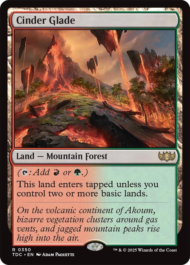 Cinder Glade 350 card from Commander: Tarkir: Dragonstorm