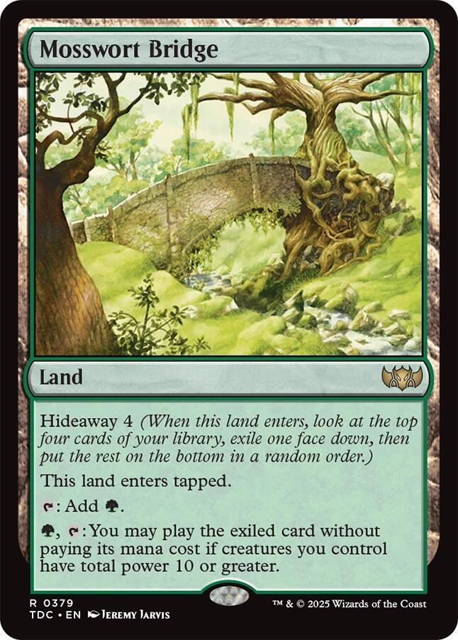 Mosswort Bridge 379 card from Commander: Tarkir: Dragonstorm