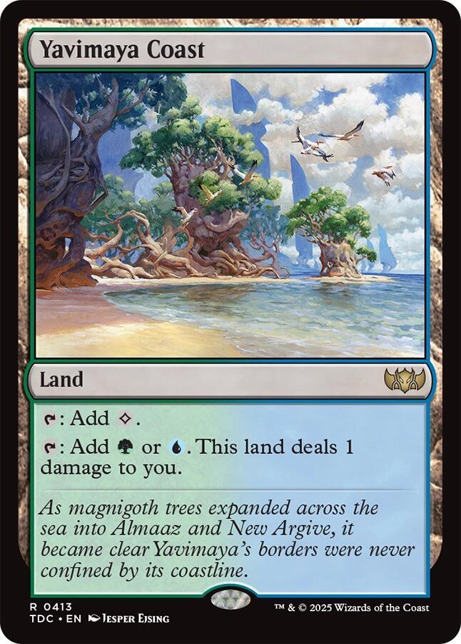 Yavimaya Coast 413 card from Commander: Tarkir: Dragonstorm