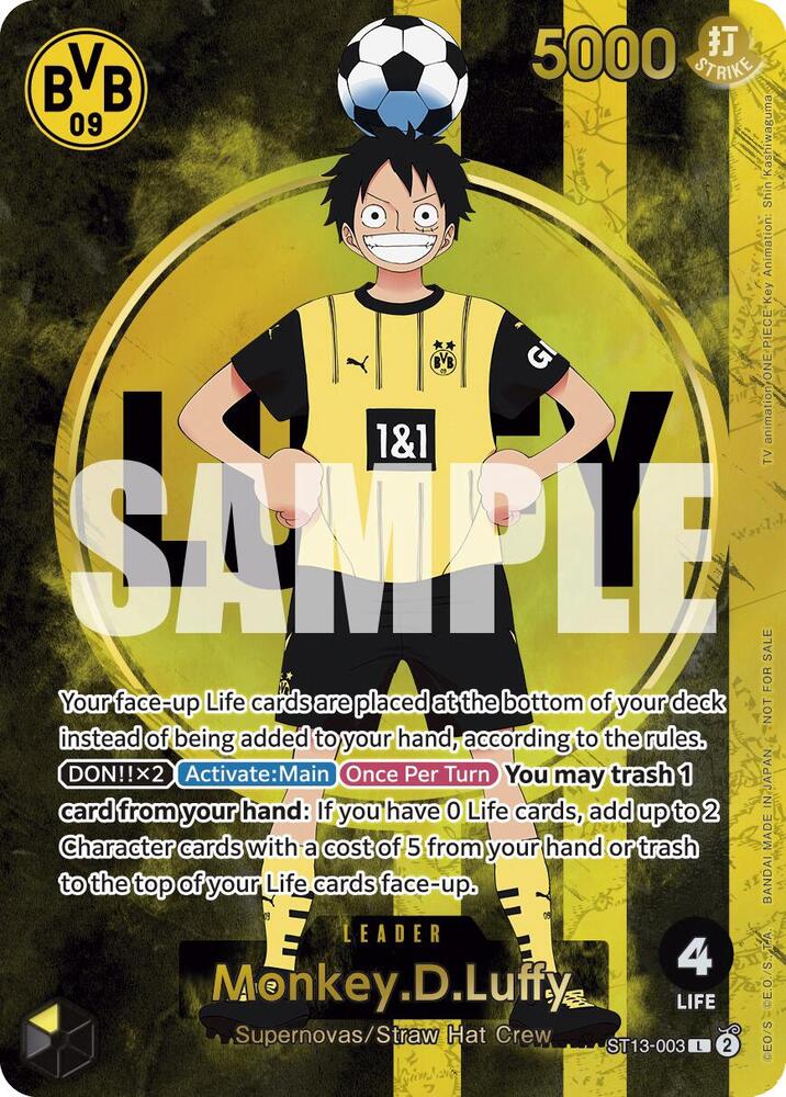 Monkey.D.Luffy (BVB x One Piece Campaign) ST13-003 card from One Piece Promotion Cards