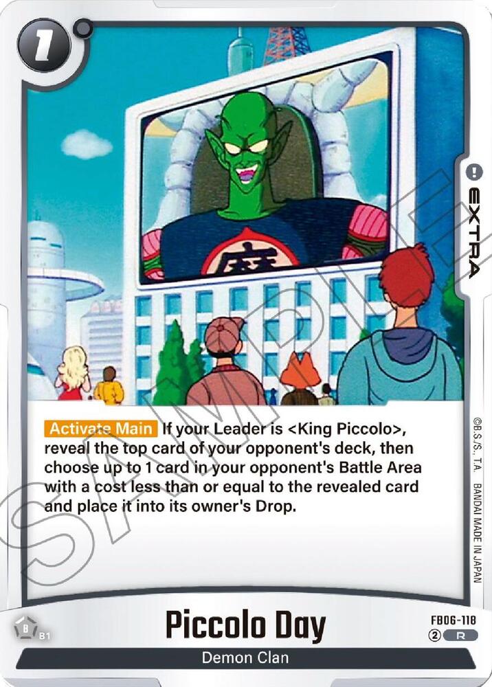 Piccolo Day FB06-118 card from Rivals Clash