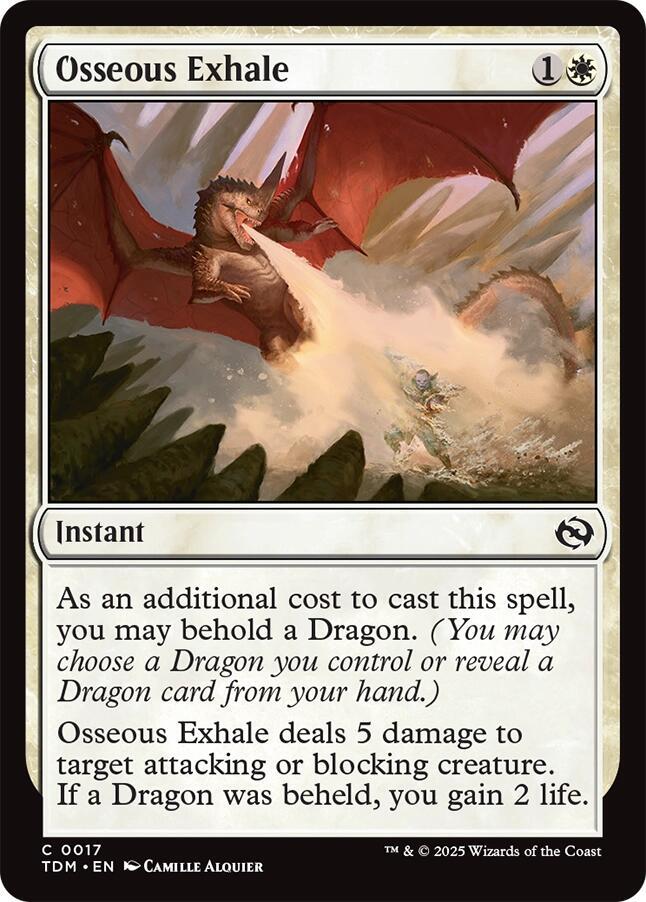 Osseous Exhale 17 card from Tarkir: Dragonstorm