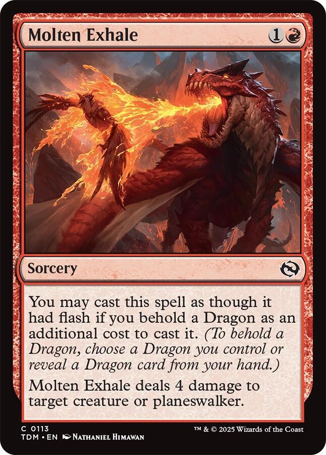 Molten Exhale 113 card from Tarkir: Dragonstorm