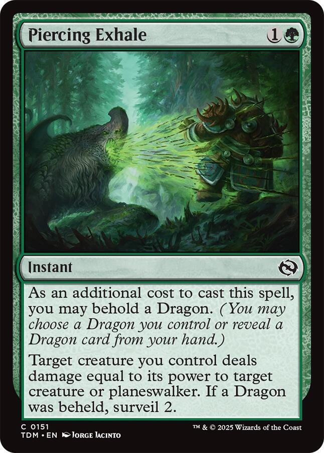 Piercing Exhale 151 card from Tarkir: Dragonstorm