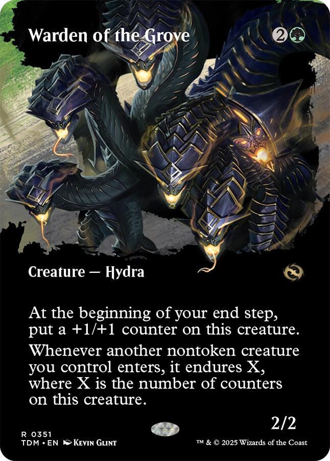 Warden of the Grove (Borderless) 351 card from Tarkir: Dragonstorm