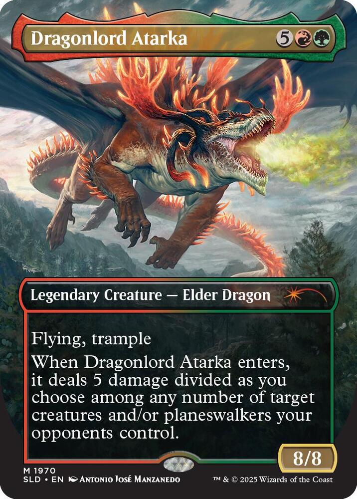 Dragonlord Atarka 1970 card from Secret Lair Drop Series