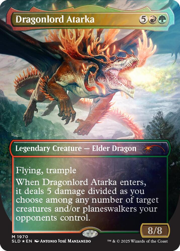 Dragonlord Atarka (Rainbow Foil) 1970 card from Secret Lair Drop Series
