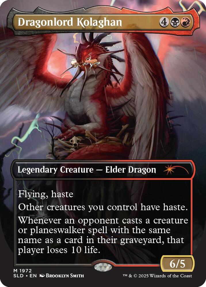 Dragonlord Kolaghan 1972 card from Secret Lair Drop Series