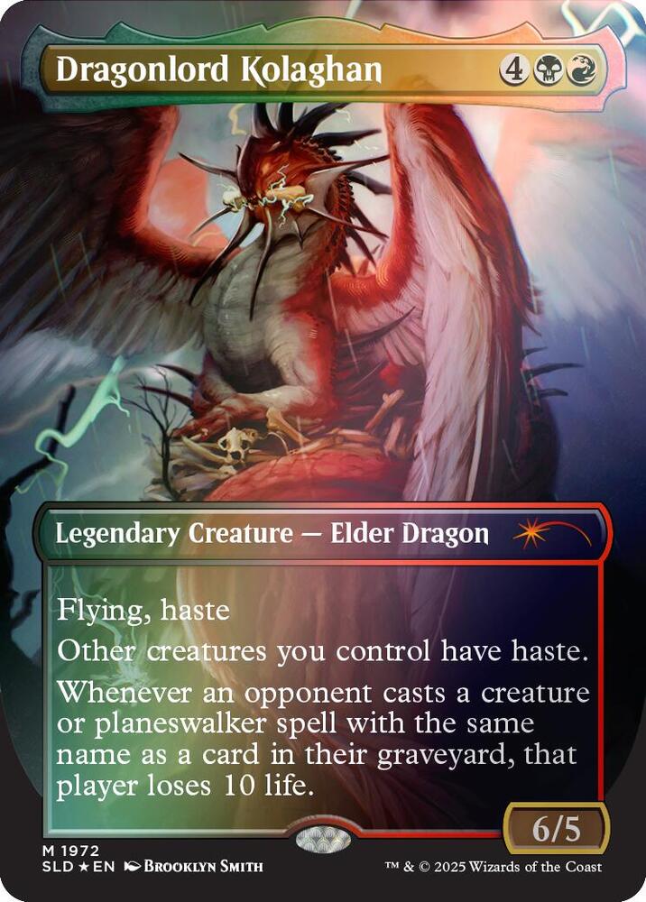 Dragonlord Kolaghan (Rainbow Foil) 1972 card from Secret Lair Drop Series