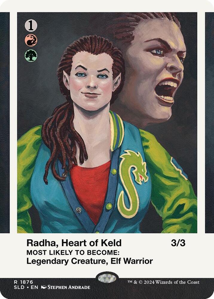 Radha, Heart of Keld 1876 card from Secret Lair Drop Series