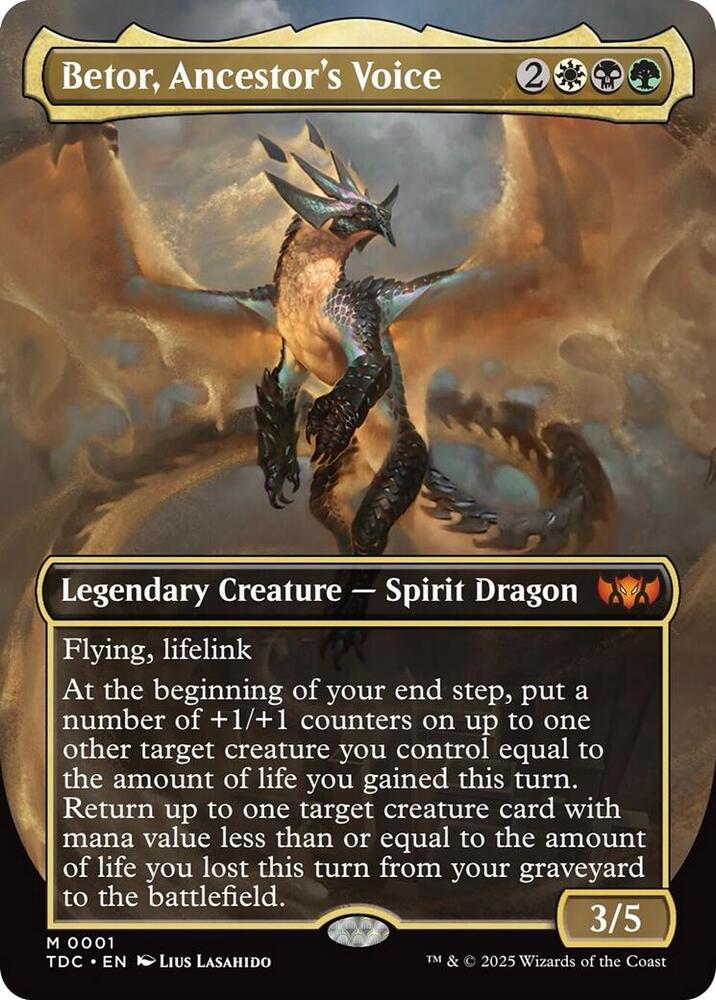 Betor, Ancestor's Voice (Borderless) 1 card from Commander: Tarkir: Dragonstorm