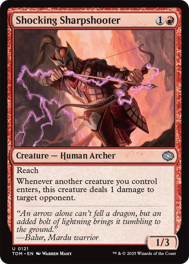 Shocking Sharpshooter 121 card from Tarkir: Dragonstorm