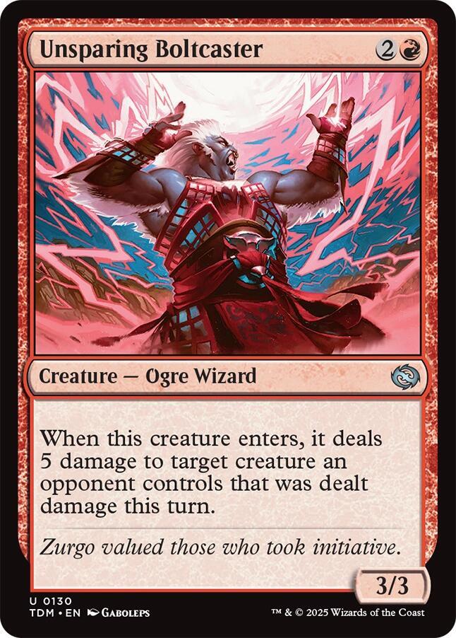 Unsparing Boltcaster 130 card from Tarkir: Dragonstorm