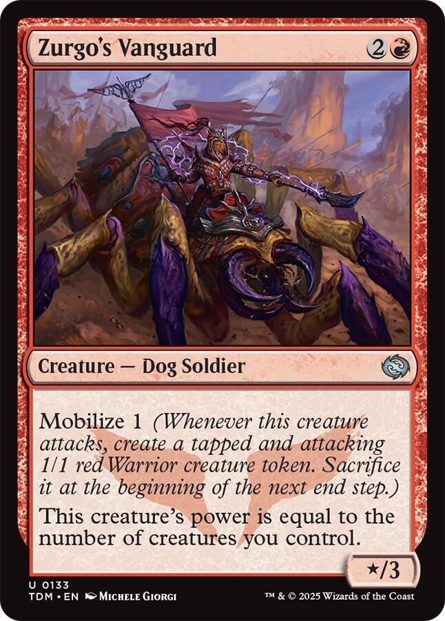 Zurgo's Vanguard 133 card from Tarkir: Dragonstorm