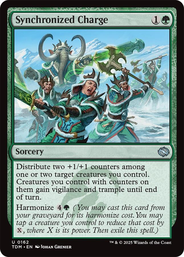 Synchronized Charge 162 card from Tarkir: Dragonstorm