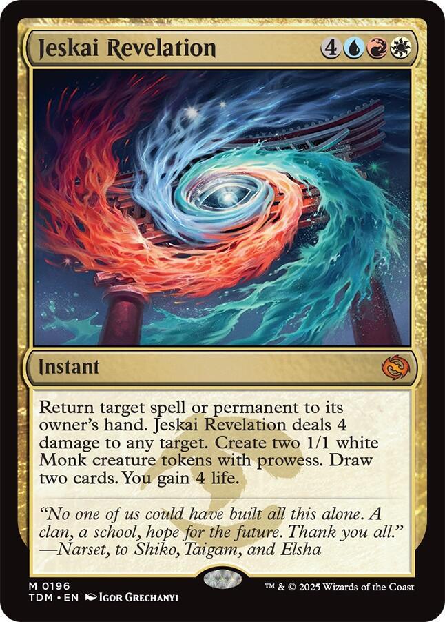 Jeskai Revelation 196 card from Tarkir: Dragonstorm