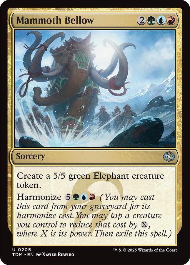 Mammoth Bellow 205 card from Tarkir: Dragonstorm