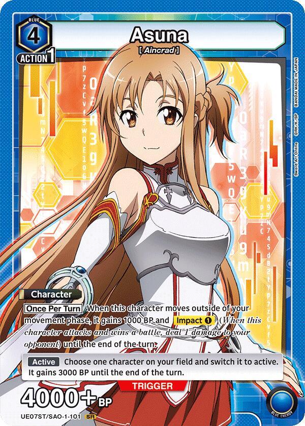 Asuna UE07ST/SAO-1-101 card from UE07ST: Sword Art Online Starter Deck