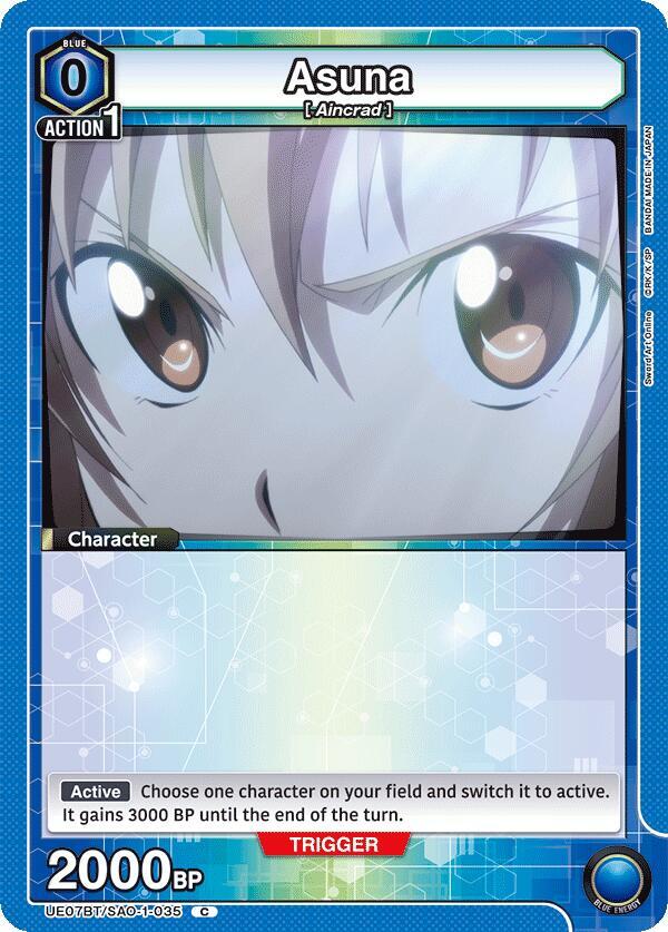 Asuna (Box Topper Foil) UE07BT/SAO-1-035 card from UE07BT: Sword Art Online