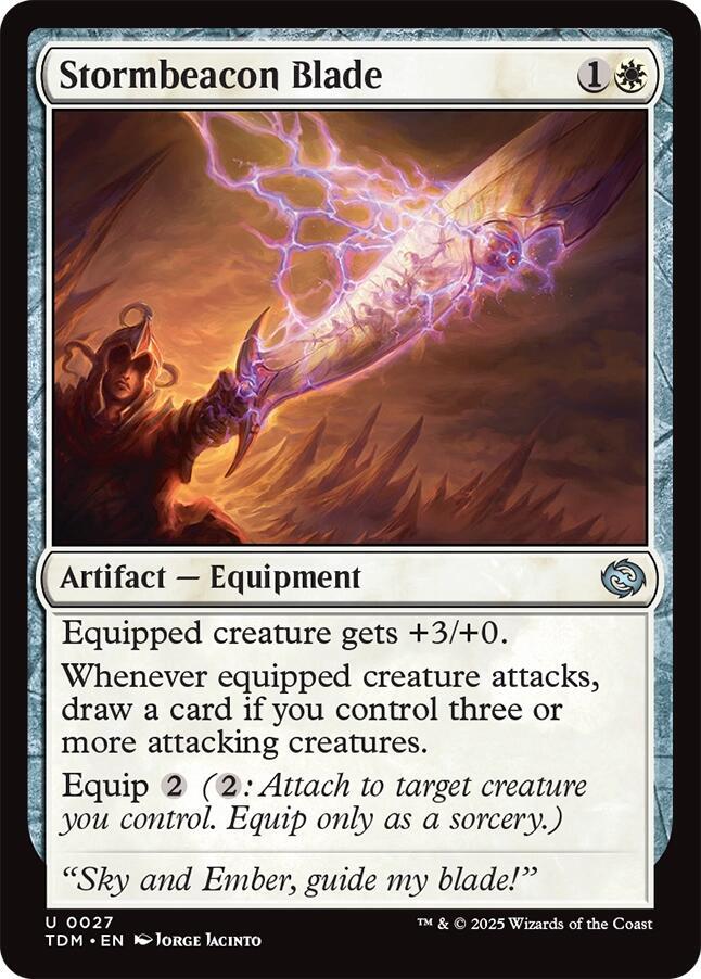 Stormbeacon Blade 27 card from Tarkir: Dragonstorm