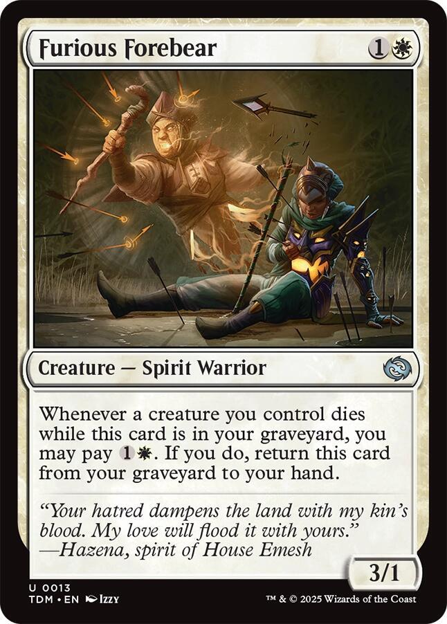 Furious Forebear 13 card from Tarkir: Dragonstorm