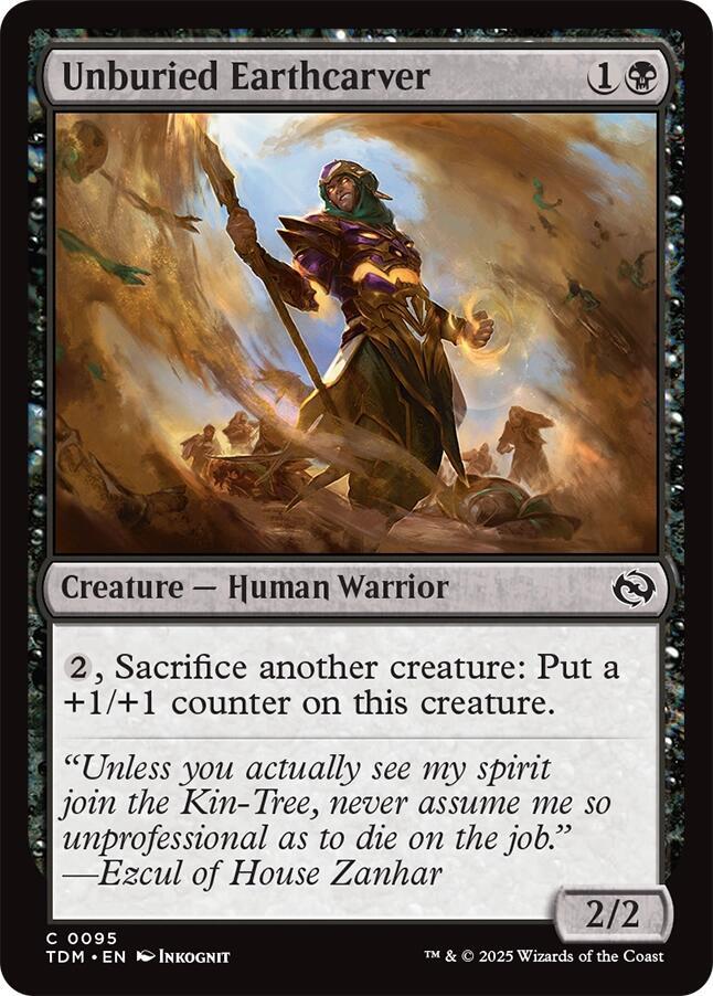 Unburied Earthcarver 95 card from Tarkir: Dragonstorm