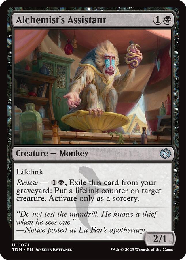 Alchemist's Assistant 71 card from Tarkir: Dragonstorm