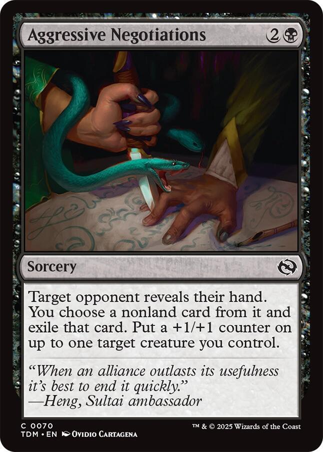 Aggressive Negotiations 70 card from Tarkir: Dragonstorm