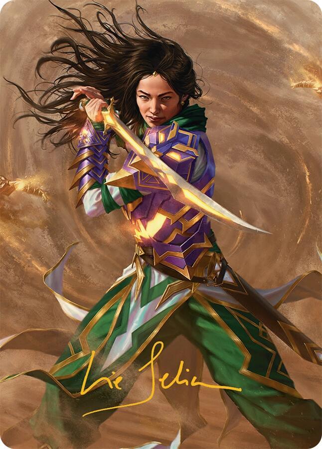 Descendant of Storms Art Card (2/54) (Gold-Stamped Signature) card from Art Series: Tarkir: Dragonstorm