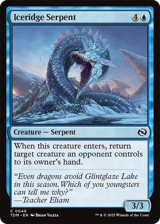 Iceridge Serpent 49 card from Tarkir: Dragonstorm