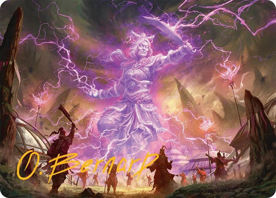 Smile at Death Art Card (4/54) (Gold-Stamped Signature) card from Art Series: Tarkir: Dragonstorm