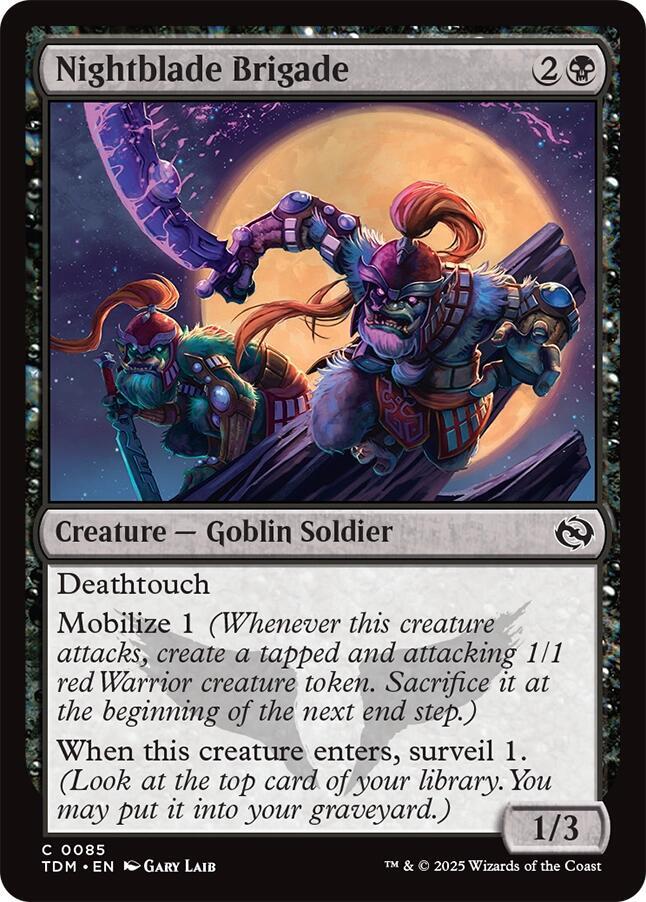 Nightblade Brigade 85 card from Tarkir: Dragonstorm