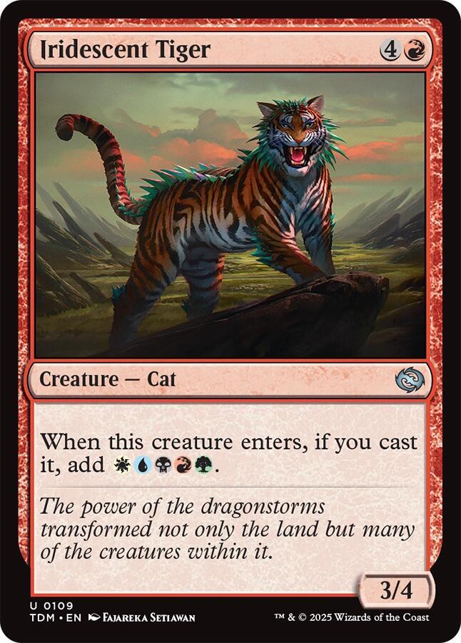 Iridescent Tiger 109 card from Tarkir: Dragonstorm